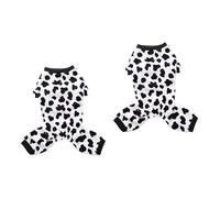BESPORTBLE 2pcs Warm Autumn Winter Dog Coat Small Dog Clothes Pet Costume Cow Spot Pattern Polyester