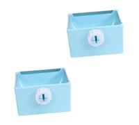 BESPORTBLE 2pcs Water Food Feeder for Removable Hanging Square Bowl Bolt Holder and Space-saving Pet Supply