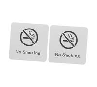 BESPORTBLE 2pcs Weatherproof Metal Signage for Easy Installation Hotels Offices Restaurants and Public Spaces Promote Smoke Environment