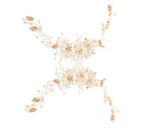 BESPORTBLE 2pcs Wedding Bridal Headband with Pearls and Crystal Beaded Leaf Hair Vine Lightweight Elegant Hair Accessory for Bride Bridesmaid Prom Party Timeless Design Enhancing Various