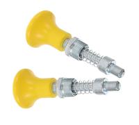 BESPORTBLE 2pcs Weight Stack Replacement Pin for Gym Machine Parts, Yellow Plastic and Steel Pull Pin Knob with Spring Latch, Wear-resistant Fitness Equipment Accessories for Home Gyms