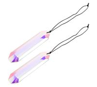 BESPORTBLE 2pcs White Crystal Suncatcher Hanging Ornaments for Windows and Garden with Rainbow Effect Creation and Mood Booster, Decorative Prism Balls for Home Party and Wedding