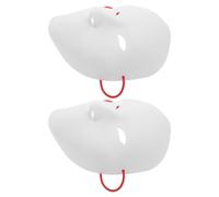 BESPORTBLE 2pcs White Plastic Party Masks for Adults and Students, Comfortable for Long Events, for Carnival and Theatrical Performances, for Halloween and Costume Parties