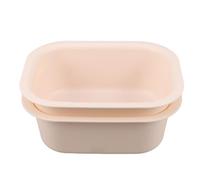 BESPORTBLE 2pcs White Plastic Water Tub - Rectangular Non Slip Baby Changing Table Wash Basin - Thick Plastic Washtub for Face Cleansing Foot Soak and Diaper Station Nursery Storage