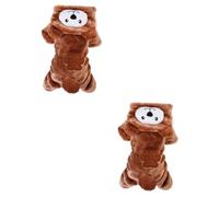 BESPORTBLE 2pcs Winter Pet Warm Coat for Dogs Adorable Bear Costume Coral Fleece for Pets for Outdoor Activities and Special Occasions Comfortable and Easy to Wear