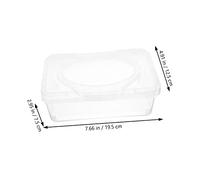 BESPORTBLE 2Pcs Wipes Dispenser Box with Dustproof Lid Large Capacity Tissue Storage Container for Easy One Handed Use Portable PP Wipes Holder for Home and Travel