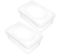 BESPORTBLE 2pcs Wipes Dispenser Case Tissue Storage Box with Lid Ergonomic Organizer for Wet Wipes Convenient and Portable Design for Home Office and Travel Use