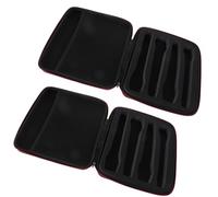 BESPORTBLE 2Pcs Wireless Microphone Carrying Bag with 4 Slots, EVA Hard Shell Protective Case 29X26X7Cm for Karaoke, Outdoor Performance, Portable Mic Storage Organizer