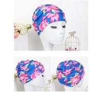 BESPORTBLE 2pcs Women Pleated Swim Cap for Swimming with Ear Protection, Comfortable Cloth Material, Easy to Take, Fashionable Design for Pool and Beach Use