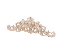 BESPORTBLE 2pcs Wood Carved Corner Onlay Applique Unpainted Decorative Light Door Decors for Cabinets Windows Cupboards Furniture Living Wall Decorations