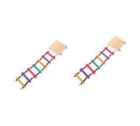 BESPORTBLE 2pcs Wooden Budgie Ladder Toy Parrot Climbing Platform Bird Cage Accessory
