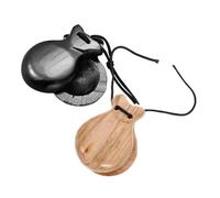 BESPORTBLE 2pcs Wooden Castanets for Adults Spanish Percussion Instrument Wood Clappers for Music Education and Performance Fun Rhythm for Percussion Enthusiasts and Dance