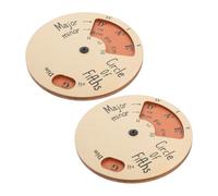 BESPORTBLE 2pcs Wooden Circle of Fifths Melody Tool Music Exploration Wheel Sturdy Chord Wheel Musical Instrument Accessory for Musicians and Songwriters Desktop Decor