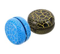 BESPORTBLE 2pcs Wooden Crack Yo-yo Balls Mini Responsive Yoyo Plaything for Beginners Easy to Learn Portable Hand-eye Coordination Enhancer for Parties Classroom Prizes
