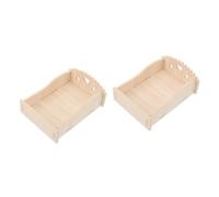 BESPORTBLE 2pcs Wooden Guinea Pig Bed Small Animal Platform for Hamsters Spacious Design for Sleeping Playing Natural Construction for Stability and Comfort