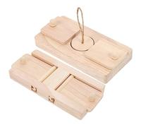 BESPORTBLE 2pcs Wooden Hamster Foraging Toy Interactive Feeding Activity Decor for Hamster Cage Safe and Wear-resistant Toys for Pets