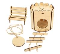 BESPORTBLE 2pcs Wooden Hamster Hideout Chair Pet Activity Nest for Hamsters Chinchillas Comfortable Odor Design for Play Sleep