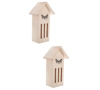 BESPORTBLE 2pcs Wooden Hanging Habitat for Ladybugs and Beetles Assembled Insect Hotel Smooth for Safe Nesting Decorative Outdoor Garden Insect Home