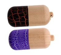 BESPORTBLE 2pcs Wooden Kendama Pill for Age Beech Educational Dexterity Game Hand Eye Coordination Skill Challenge Smooth Finish Safe Toss Catch Random Color