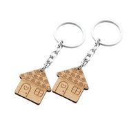 BESPORTBLE 2pcs Wooden Keychain Charms for Couples Bag Pendants Unique Love Special Moments Stylish Key Chain Decor for Men and Women