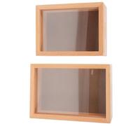 BESPORTBLE 2pcs Wooden Photo Frame Piggy Bank Set for, 5-inch and 7-inch Coin Saving Boxes, Multifunctional Money Jar and Home Decor