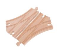 BESPORTBLE 2pcs Wooden Train Track Switch Tracks Curved Multi Directional Expansion Compatible with Major Wooden Train Accessories for Educational Cognitive Skill Development