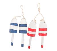 BESPORTBLE 2pcs Wooden Vintage Lobster Buoy Wall Hanging Decorations Nautical Coastal Decor with Symbolic Design for Living Rooms and Studies, Mediterranean Style Rustic Ornaments