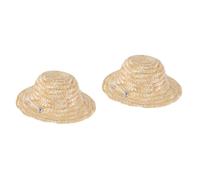 BESPORTBLE 2pcs Woven Cat Hat Retro Style for Birthday Pet Dress up Sun Protection Random Color
