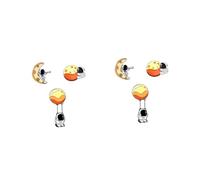 BESPORTBLE 2sets 3pcs Portable Astronaut Brooch Delicate Kawaii Alloy Pins for Fashion Accessories Cute Cartoon Design with Hot Air Balloon Planet and Moon Styles Present for Students 3pcs*2