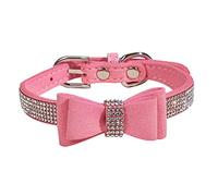 BESPORTBLE 2sets Adjustable Rhinestone Dog Collar Bowknot Stylish Pet Accessory for Cats and Dogs for Daily Wear Gatherings and Special Occasions