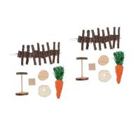 BESPORTBLE 2sets Chew Toys for Hamsters Rabbits Molar Grinding Toys for Pet Parrots Fine-details Pet Exercise Set 6pcs*2