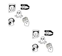 BESPORTBLE 2sets Cute Ghost Brooch Alloy Cartoon Brooch Pins for Clothing Accessories Adorable Breastpins for Halloween Everyday Wear 5pcs*2