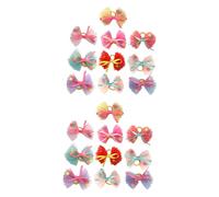 BESPORTBLE 2sets Dog Hair Bands Pet Decorations Bowknots Set of Hair Ties for Cats 10pcs*2