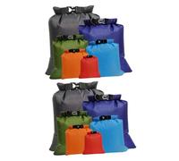 BESPORTBLE 2sets Dry Compression Bags Roll Up Storage Pouches for Hiking Camping Adventure Water Resistant Holders for Clothes Personal Items Lightweight Durable Design 6pcs*2