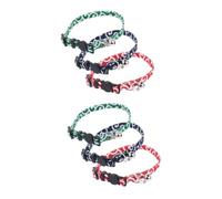 BESPORTBLE 2sets Elegant Cat Bell Collar Adjustable Kitten Cat Safety Bow Collar with Bell Fashion Pet Necktie Best for Celebrations 3pcs*2