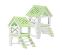 BESPORTBLE 2sets Hamster Hideout Hut Ramp Playhouse for Small Pets Guinea Pig Habitat Safe for Hamsters Dwarf Bunnies More Soothing