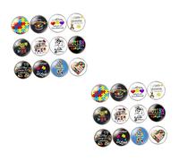 BESPORTBLE 2sets Kindness Themed Open Ring for Unclosed Finger Rings Birthday Costume Accessory for Parents for Parties and Daily Wear 12pcs*2