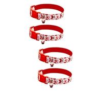 BESPORTBLE 2sets Nylon Dog Collars Uk Christmas Pet Santa Claus for Dogs Adjustable Fit 2pcs*2