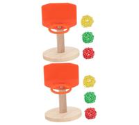 BESPORTBLE 2sets Parrot Basketball Hoop Toy Engaging Bird Educating Toy for Fun Miniature Design Random Material for -term Use