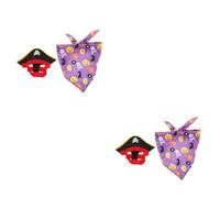 BESPORTBLE 2sets Pet Bandana Hat Kit for Cat Halloween Costumes for Cats Party Pet Hat Triangle Scarf Halloween Costume