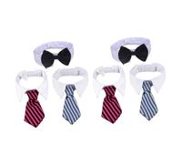 BESPORTBLE 2sets Pet Bow Tie Cat Necktie Grooming Accessory Soft Cotton Size Gentle Style 3pieces*2