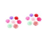 BESPORTBLE 2sets Pet Dot Hairpins Chiffon Flower Hairpin Dog Accessories Puppy Supplies Backside Alloy Clips 8pcs*2