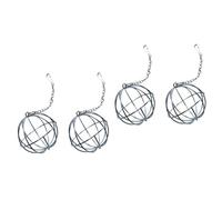 BESPORTBLE 2sets Pet Grass Ball Feeder Rabbit Hay Rack Stainless Steel Hanging Holder Rabbit Feeding Supplies 2pcs*2