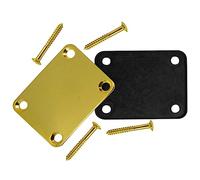 BESPORTBLE 2sets Professional Guitar Bass Parts Metal Neck Joint Board Guitar Neck Screws and Plate Bass Accessory Easy to Install and Replace