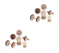 BESPORTBLE 2sets Rabbit Play Toy Wooden Dumbbell Molar Chew Exercise Bell for Small Pets Hamsters Chinchillas Parrots 6pcs*2