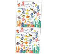 BESPORTBLE 2sets Underwater World Wall Sticker PVC Self-Adhesive Sticker Decor Boys and Girls Wall Art Nursery Decor Adornment