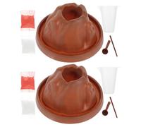 BESPORTBLE 2Sets Volcano Eruption Model Kit Engaging Science Project for Hands Experiments for Boys Kindergarten and Elementary School Stimulates Curiosity and Discovery