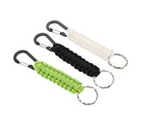 BESPORTBLE 3 Pack D-Ring Keychains Black White Green Hiking Camping Keyring Clip Hooks for Outdoor Activities