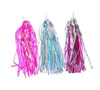 BESPORTBLE 3 Pairs Colorful Handlebar Streamers for Bikes Scooters Plastic Tassels Decorative Grips Easy to Install Fun Riding Accessories for Boys Random Color