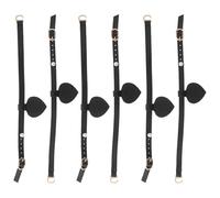 BESPORTBLE 3 Pairs Matte Black Detachable High Heel Shoe Straps with Self-Adhesive Heart Cushions, Universal Anti-Slip Ankle Back Straps for Women’s Sandals and Slingback Heels